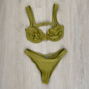 Koana Swim Green Bathing Suit Top and Bottom
